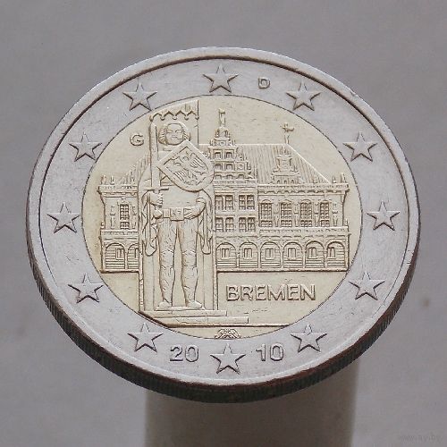 Германия 2 евро 2010 G Бремен