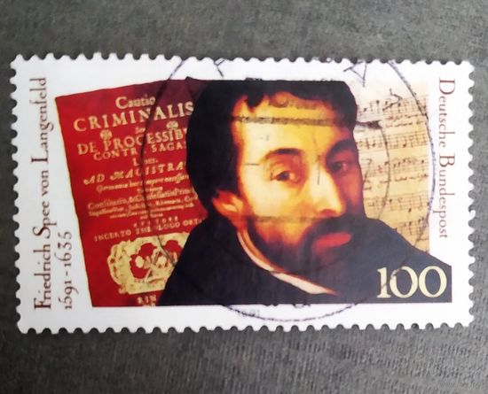 Марка Германия 1991 год 400 лет со дня рождения Фридриха Шпее фон Лпнгенфельда