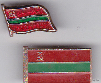 Флаг Молдавской ССР. (Остался 1 значок).