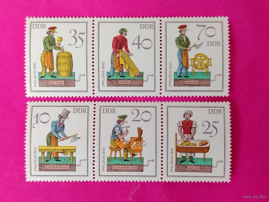ГДР. Ремёсла. ( Сцепки ) 1982 года. 11-6.