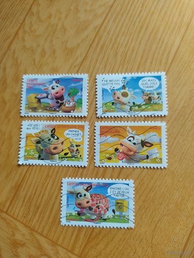 Франция серия марок 2007 г. Комиксы