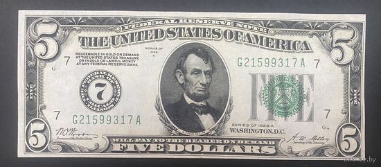 5 долларов США 1928 A UNC