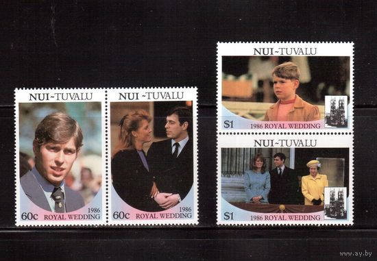 Тувалу(Нуи)-1986,(Мих.76-79)  ** ,Личности, Королевская семья, Принц (полная серия)(1)