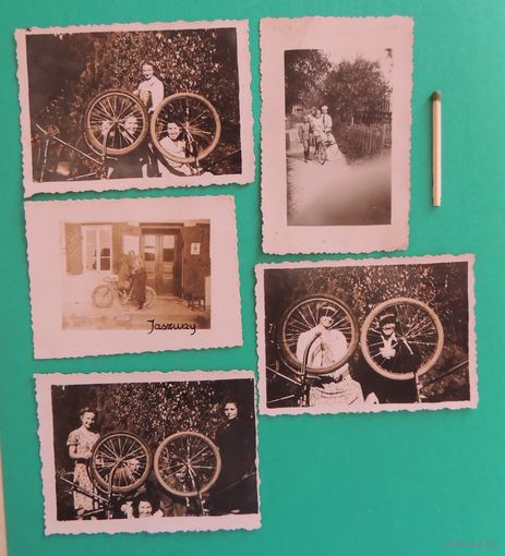 Фото "Велобайкеры", Старая Польша, Западная Беларусь, 30-е гг.