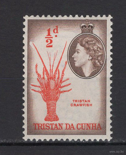 Тристан да Кунья /Tristan da Cunha 1954** Лангуст Морская фауна Елизавета II Mi#14