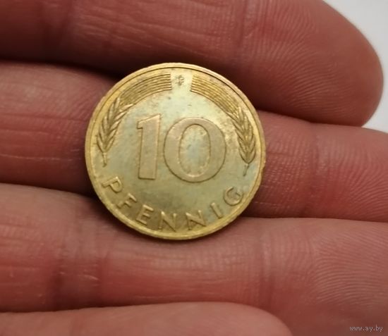10 пфеннигов 1991г (F). Германия.