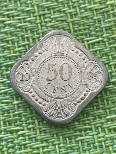 Нидерландские Антилы 50 центов 1989 г