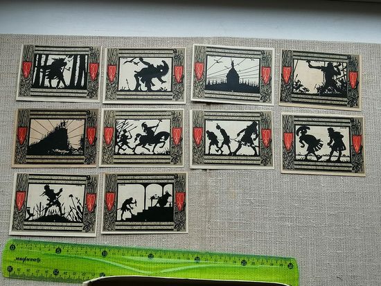 Германия-нотгельд   50  пфенингов  Detmold 1920 10 шт римляне