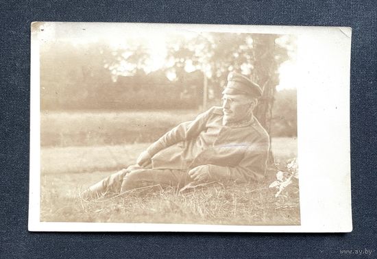 Фотооткрытка 1 Мировая война / Немецкий офицер / униформа - китель с погонами фуражка