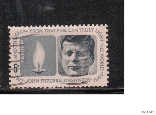 США-1964, (Мих.860) , гаш. , Личности , Кеннеди(одиночка),