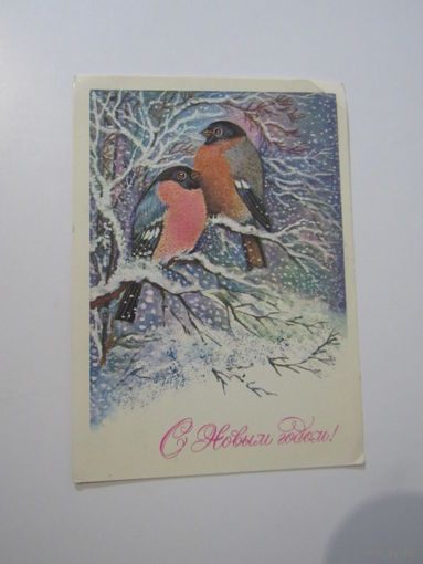 С Новым годом!худ. Манилова 1979 снегири