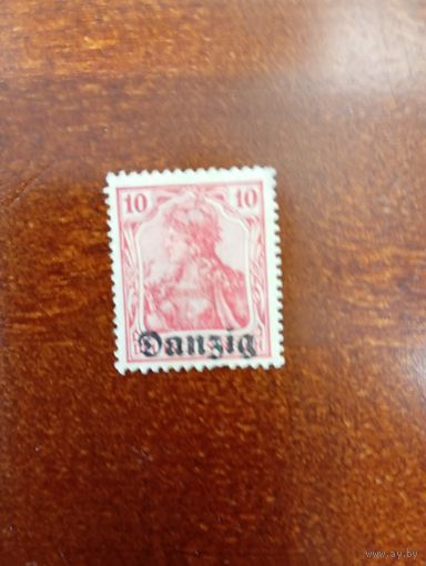 ДАНЦИГ 1920г АЛЛЕГОРИЯ Надпечатка чист