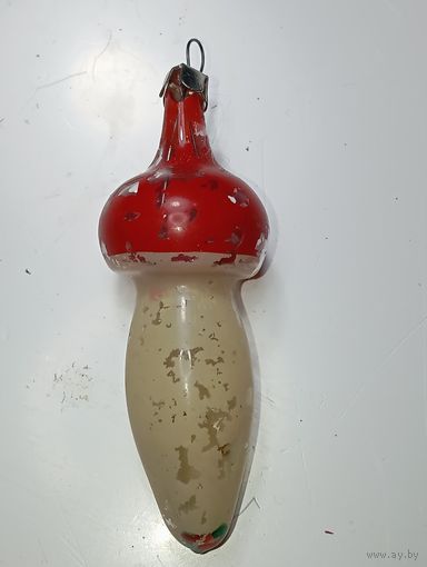 Ёлочная игрушка - Гриб , СССР .