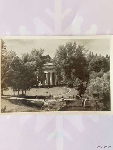 Открытка г. Павловск. Павильон Храм Дружбы 1954г