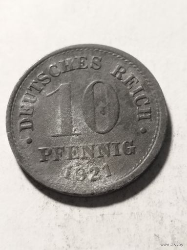 Германия 10 пфенинг 1921