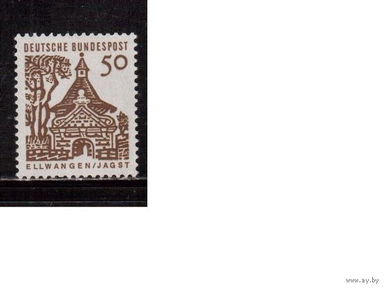 Германия(ФРГ)-1964,(Мих.458), **, Стандарт,  Архитектура,Достопримечательности,