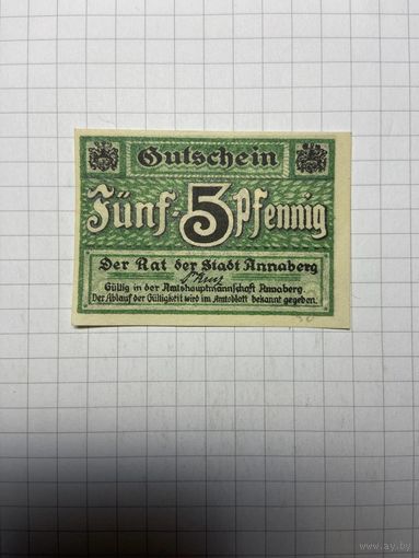 Нотгельд 5 пфеннигов Германия-3012