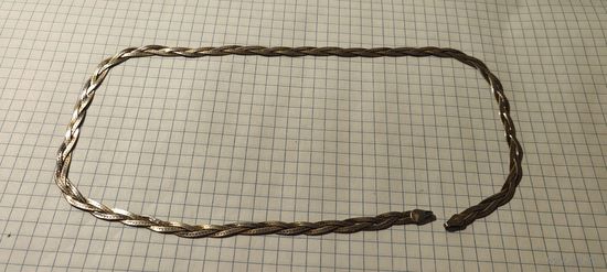 Цепочка, 925, с остатками позолоты, без застёжки