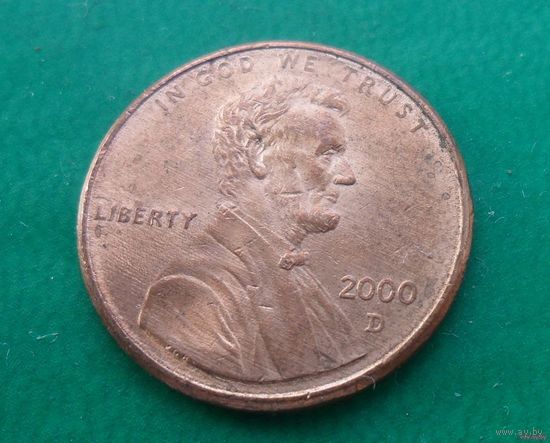 1 цент США 2000 г.в. D