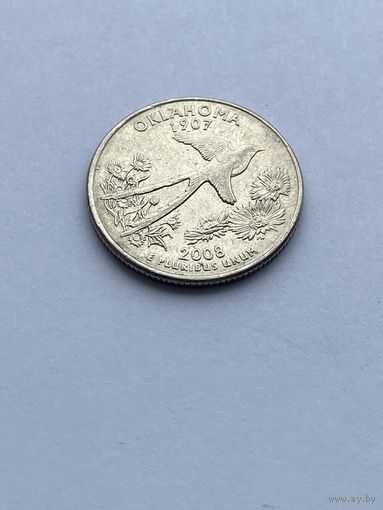 25 центов 2008 г. Оклахома, США