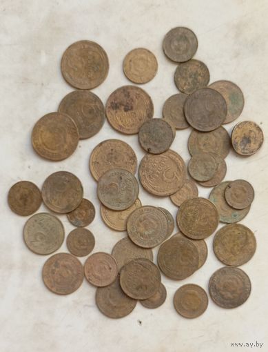 Сборный лот 66 шт монеты 1,2,3,5 копеек