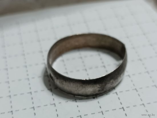 Кольцо серебряное, клеймо , 84 проба. Ag 1,86g , р-р 20 , на реставрацию (3)