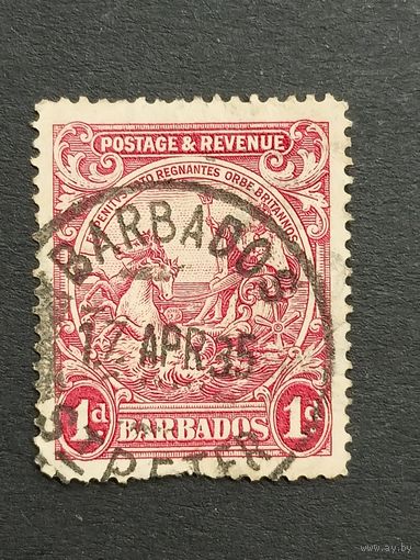 Барбадос 1925-1935. Новая колониальная печать - надпись "POSTAGE & REVENUE"