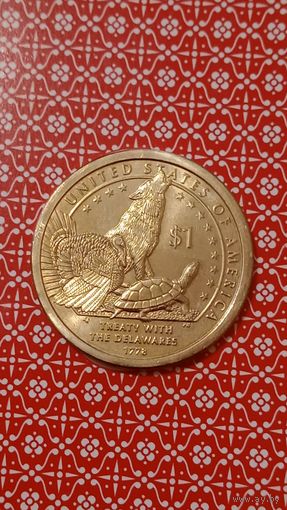 США 1 доллар 2013 договор с Делаварами
