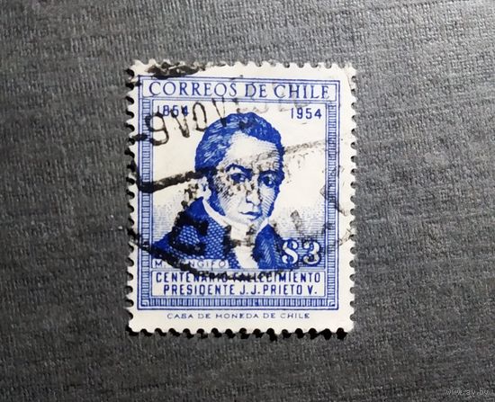 Марка Чили 1955 год 100 лет со дня смерти Хосе Хоакина Прието