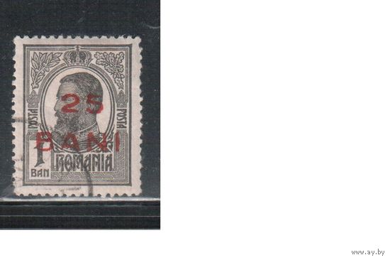 Румыния-1918, (Мих.237)  гаш. ,  Стандарт, Король Карл I, Надп.