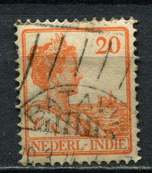 Нидерландская Индия - 1929/1932 - Королева Вильгельмина 20С - (есть тонкое место) - [Mi.A171] - 1 марка. Гашеная.  (Лот 39GR)-T41P34