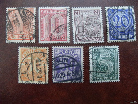DR-DI 1920 Рейх. Германия. Mi. 16-22 (полная серия 18 euro) см.описание