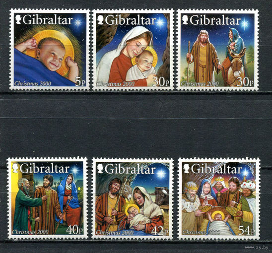 Гибралтар - 2000 - Рождество и Новый год - [Mi. 945-950] - полная серия - 6 марок. MNH.  (Лот 42HZ)-TG3P48