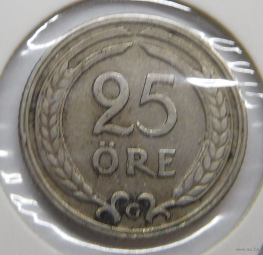 Швеция 25 эре 1940 г Никелевая бронза