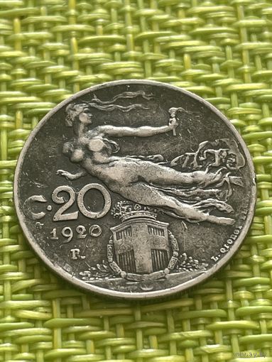 Италия 20 чентезимо 1920 г