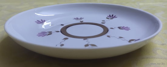 Блюдце эпохи СССР. Минский фарфоро-фаянсовый завод (Минск), 1968-1983 гг