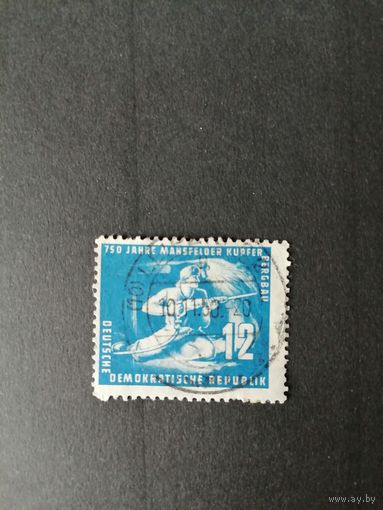 ГДР 1950 Марки из серии "750 лет добыче медного сланца в Мансфельде" (гашение без клея со следом от наклейки) Mi.273 каталог 10.0 евро