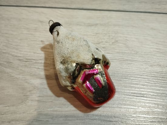 Ёлочная игрушка СССР домик избушка