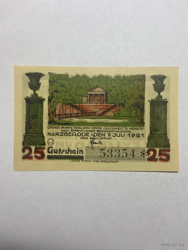 25 пфеннингов (нотгельды) г. Германия.-1012