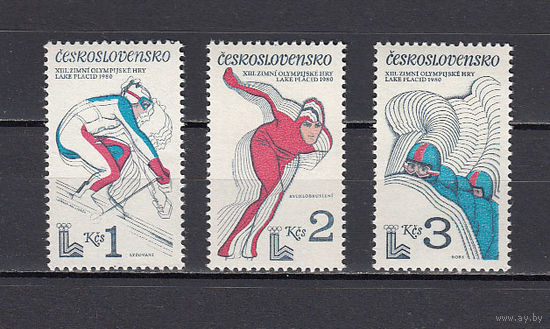 Спорт. Олимпийские игры. Чехословакия. 1980. 3 марки. Michel N 2544-2546 (2.6 е)