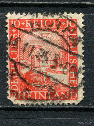 Рейх (Веймарская республика) - 1925 - Рейнская область 10Pf - (есть тонкое место) - [Mi.373] - 1 марка. Гашеная.  (Лот 66HC)-T4P52
