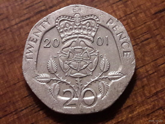 Великобритания 20 пенсов 2001