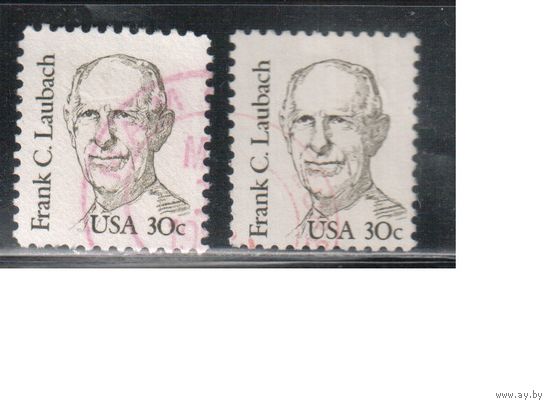 США-1984, (Мих.1707 А +F) , гаш , Стандарт, Личности,Филолог (одиночка), 2 зубцовки(2)