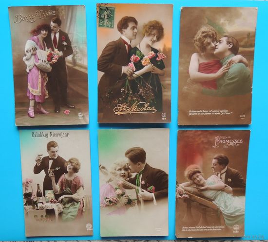 Открытки "Флирт", Бельгия, Франция, до 1921 г.