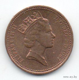 СОЕДИНЁННОЕ КОРОЛЕВСТВО ВЕЛИКОЙ БРИТАНИИ И СЕВЕРНОЙ ИРЛАНДИИ. 1 ПЕННИ 1987