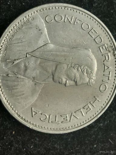 5 франков швейцария 1984