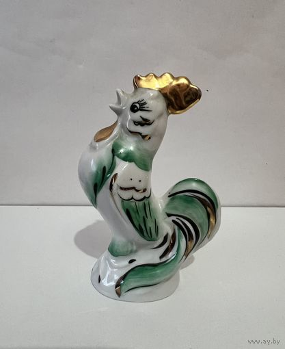 Экспресс АУКЦИОН не с рубля без МПЦ. Фарфоровая статуэтка "Петух", "Петушок золотой гребешок". ДФЗ