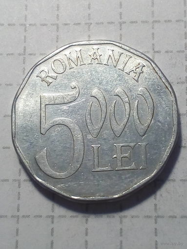5000 лей Румыния 2002 год