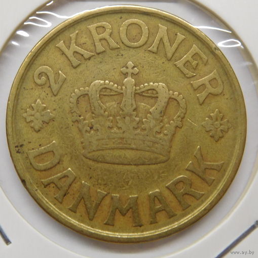 Дания 2 кроны 1924 г Кристиан Х