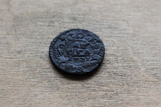Деньга 1731 года перечекан красивая
